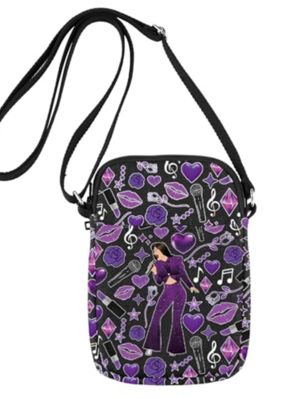 Canvas Crossbody Bag Tejano Music Lover Gift Adjustable Shoulder Purse
